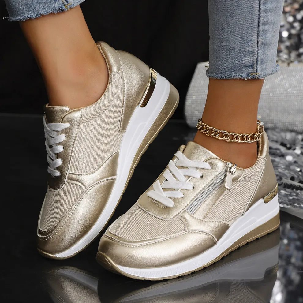 The Sylvi Sneaker — Chalk Mesh & Suede
