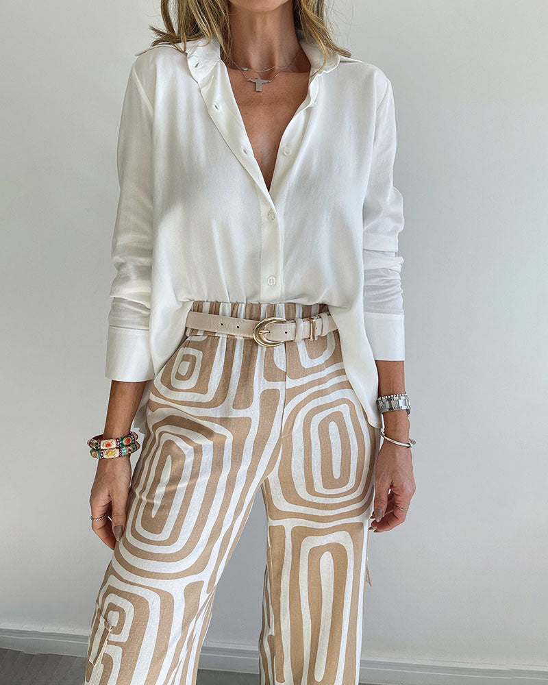 Tova Set — Clay Abstract Two-Piece