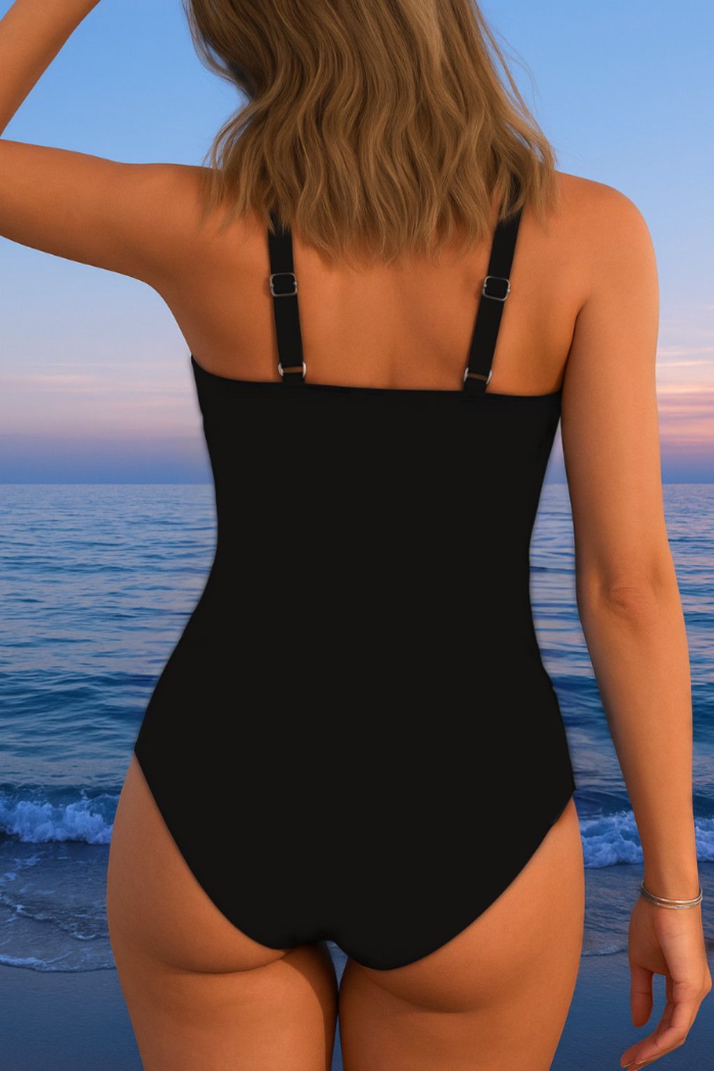 Maillot de bain enveloppant luxueux à imprimé vibrant