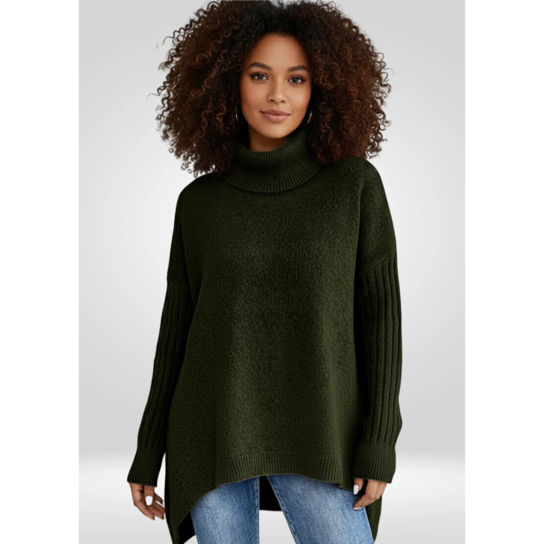 The Adriana — Oatmeal Turtleneck Sweater