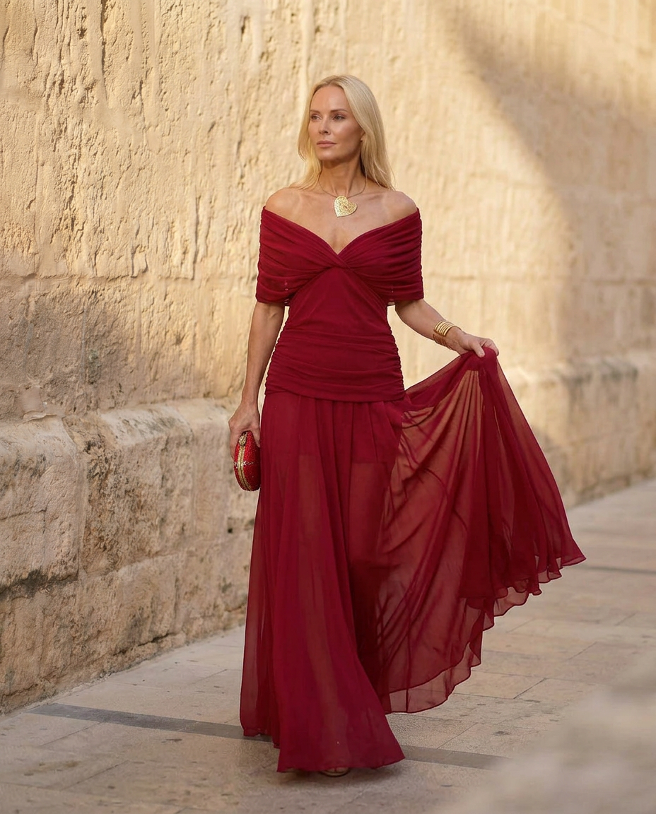 Robe élégante en soie Santana – Maison Claire et Sylvie