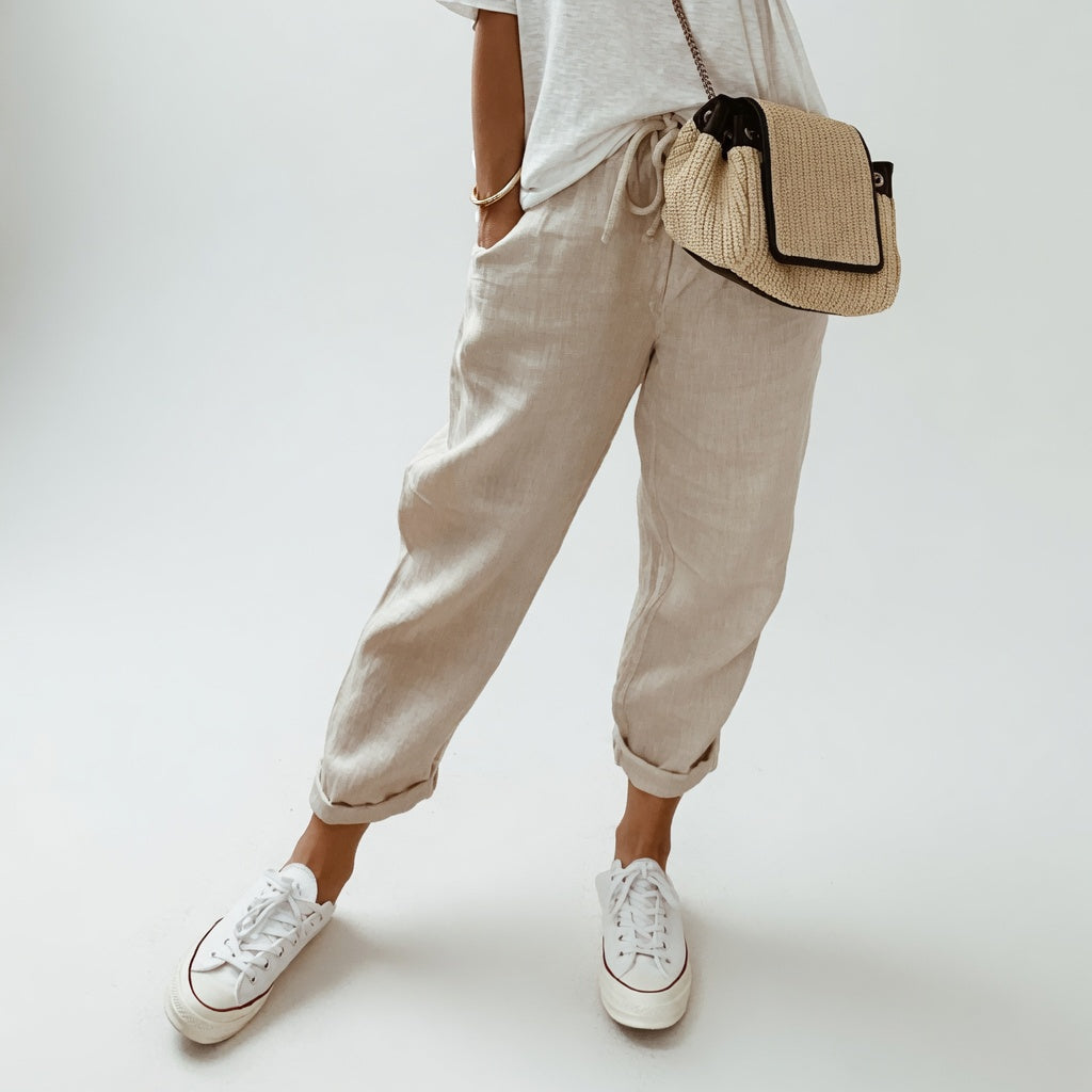 Lucie™ — Pantalon aérien en mélange coton et lin