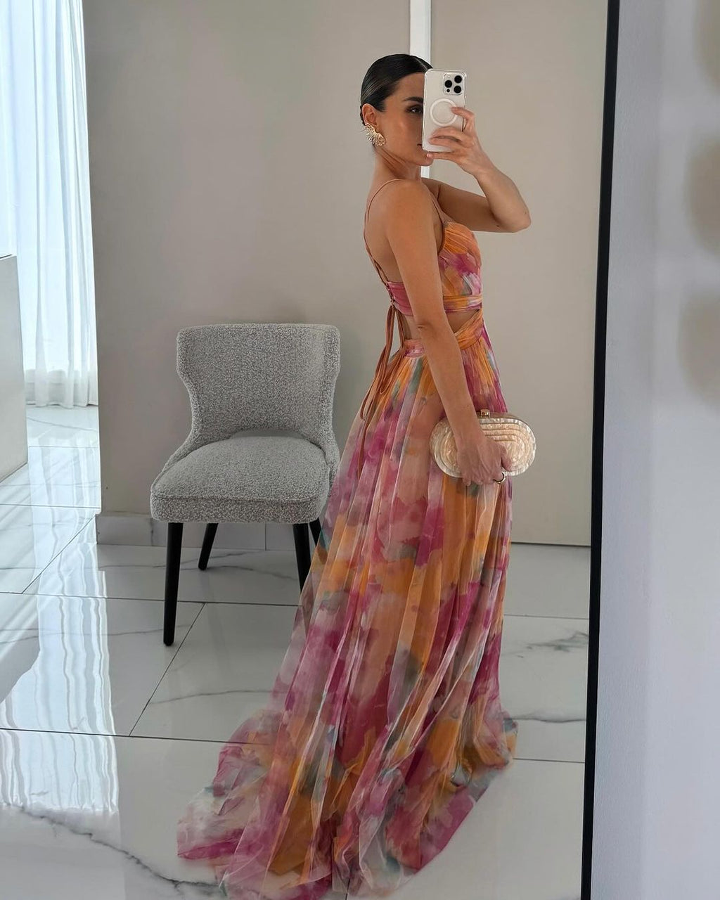 GISELLE | Robe Maxi en Mousseline