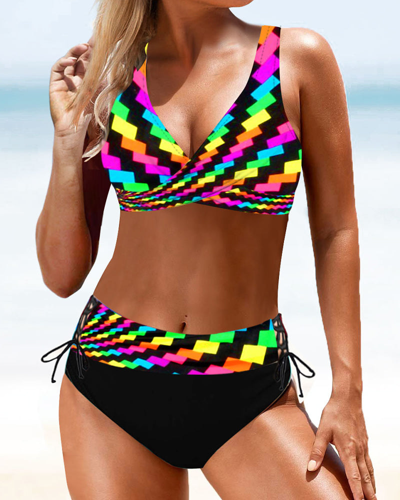 Eva - Bikini coloré éclatant et joyeux