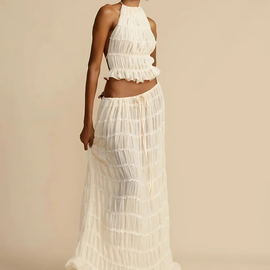 Sablea Set — Onyx Halter & Maxi Skirt