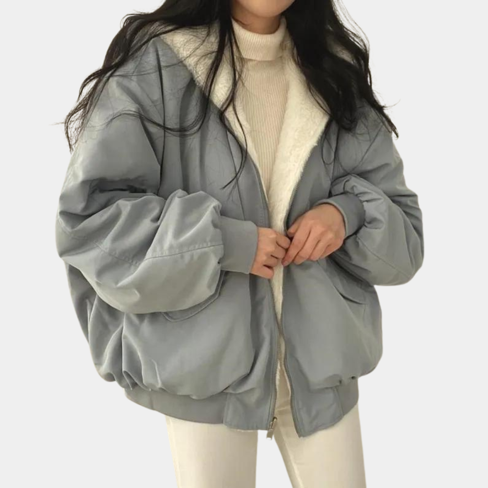 The Liora Cocoon — Ash Oversized Puffer