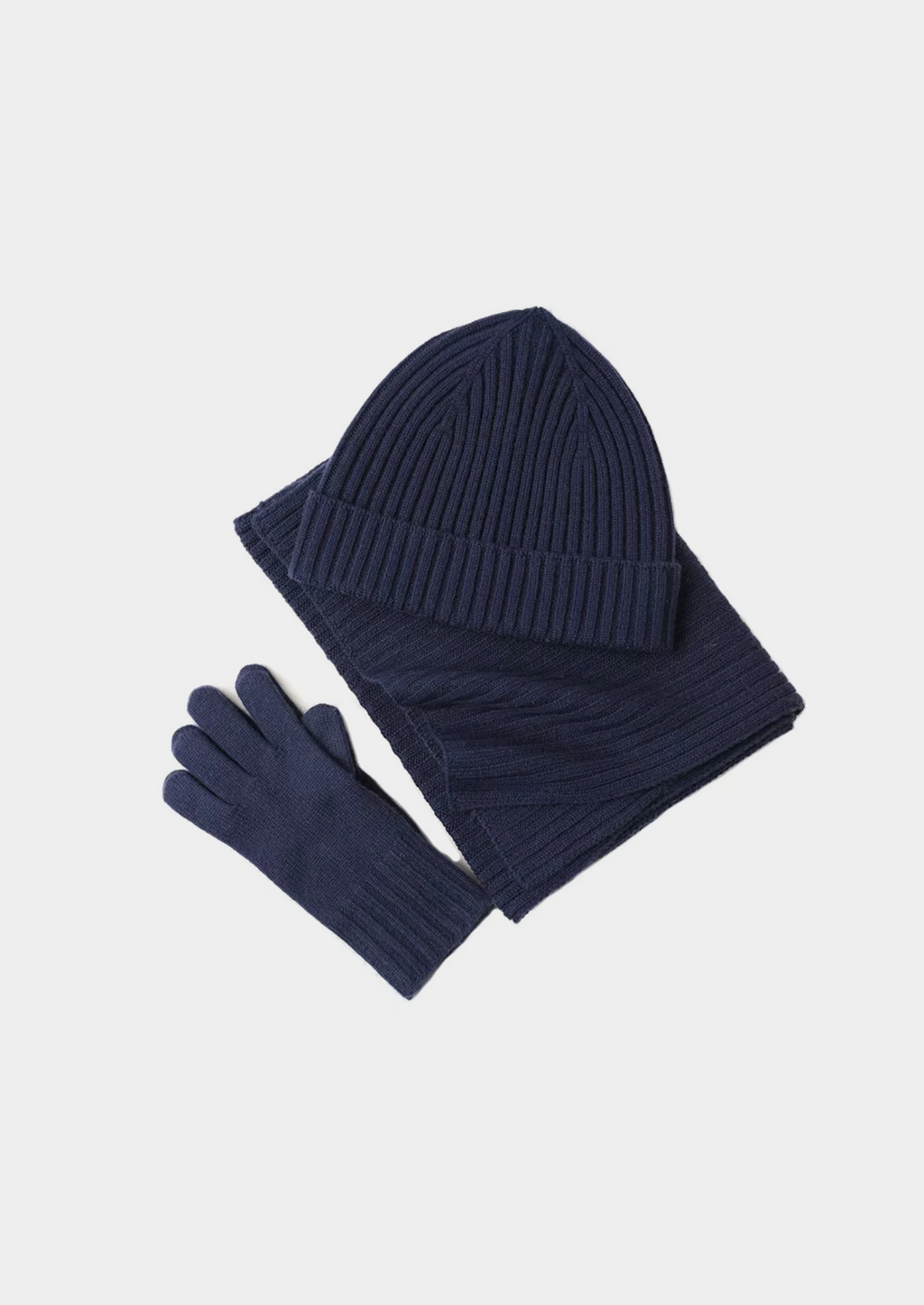 INDISPENSABLES HIVERNAUX EN LAINE MÉRINOS EXTRA-FINE PURE - BLEU MARINE