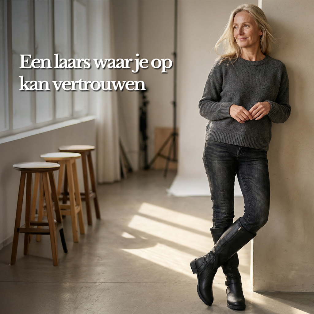 Tova Tall — Matte Black Orthopedic Boot