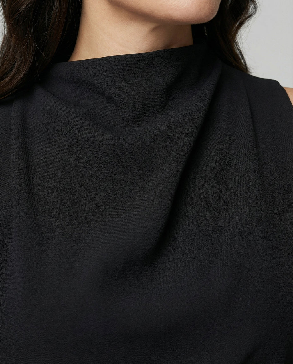 The Kaia — Midnight High-Neck Jumpsuit