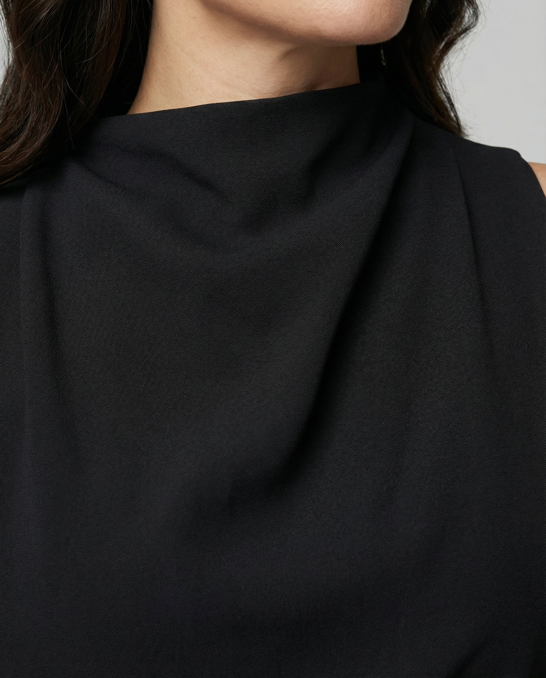 The Kaia — Midnight High-Neck Jumpsuit