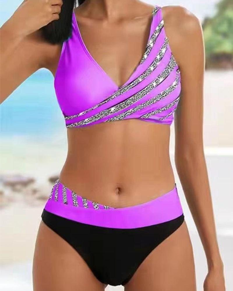 Mona - Bikini Imprimé Tons Chauds