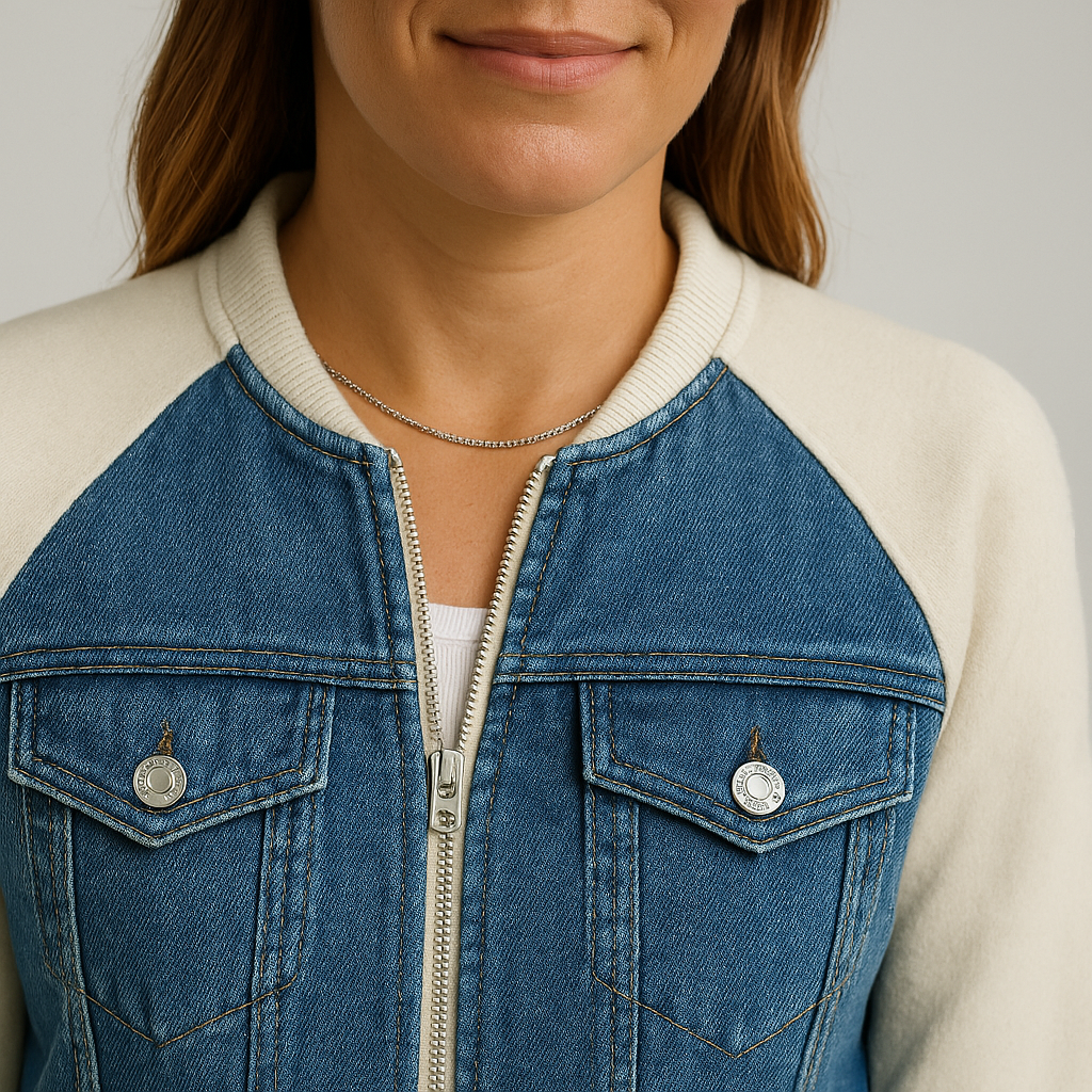 Niko — Denim Bomber Jacket