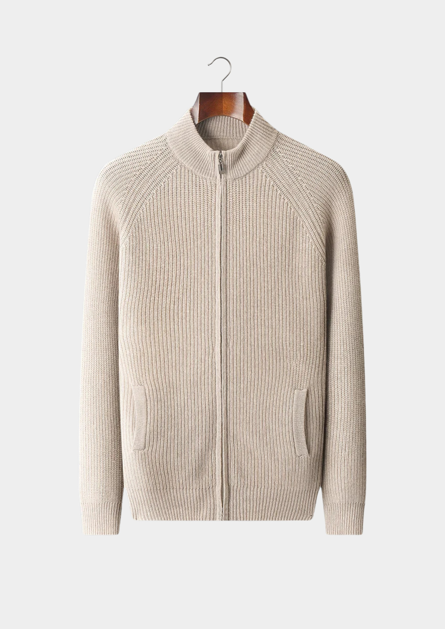 Pull côtelé en cachemire premium