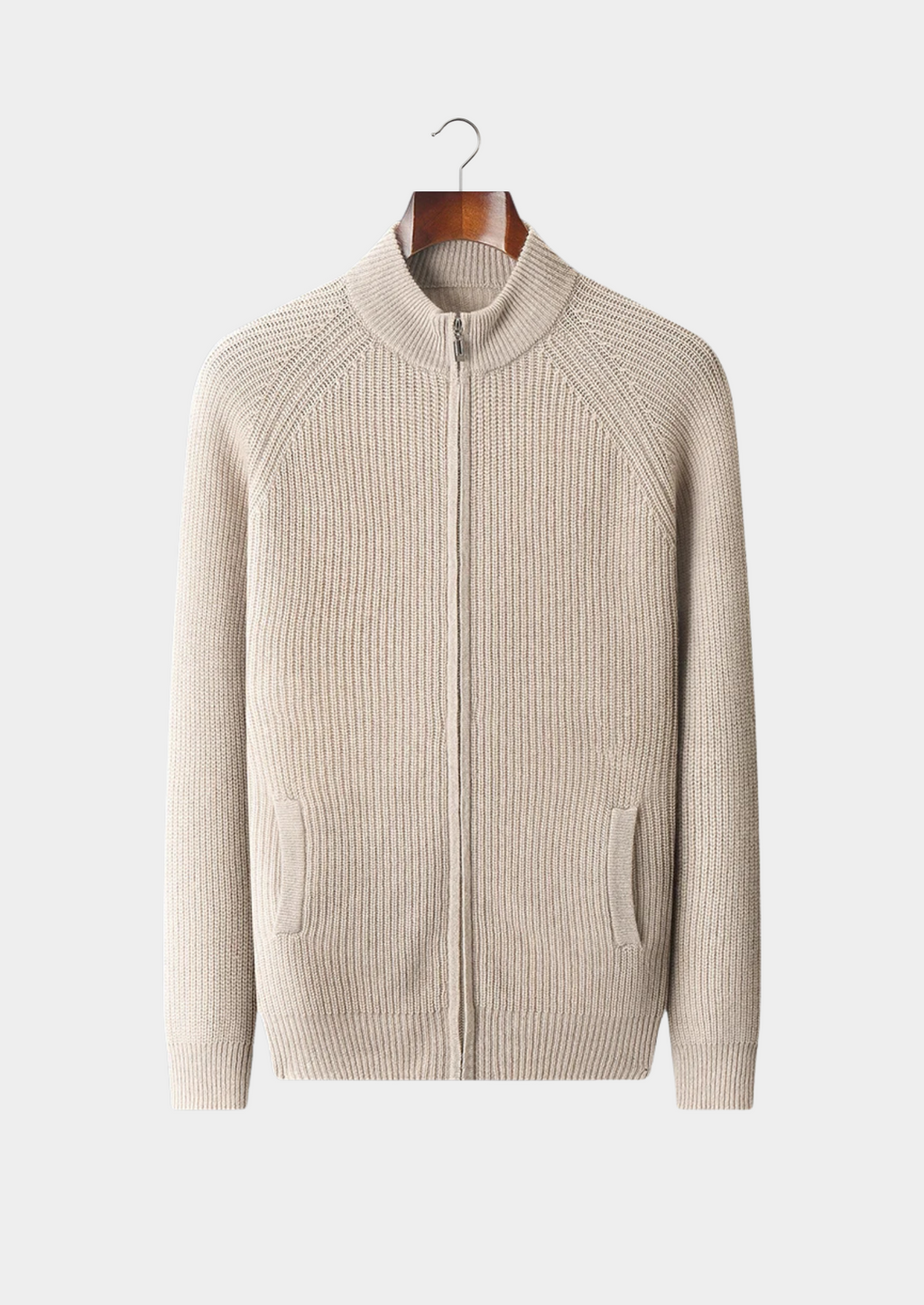 Cardigan en cachemire premium côtelé