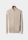 Cardigan en cachemire premium côtelé