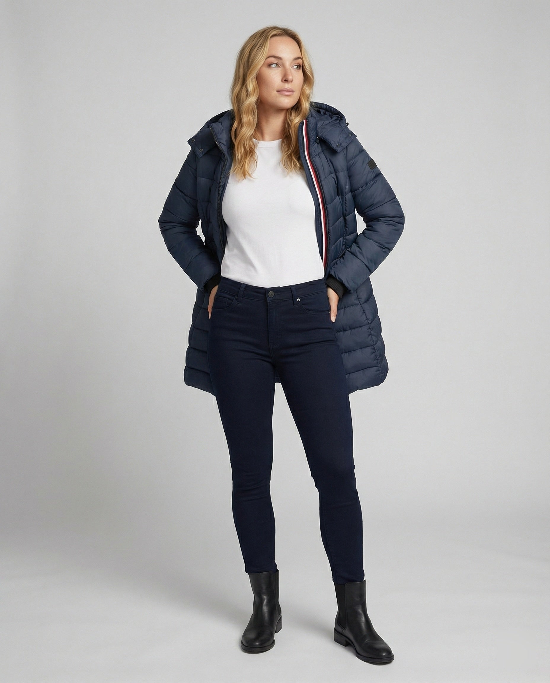 The Elia Longline — Marine Puffer Coat