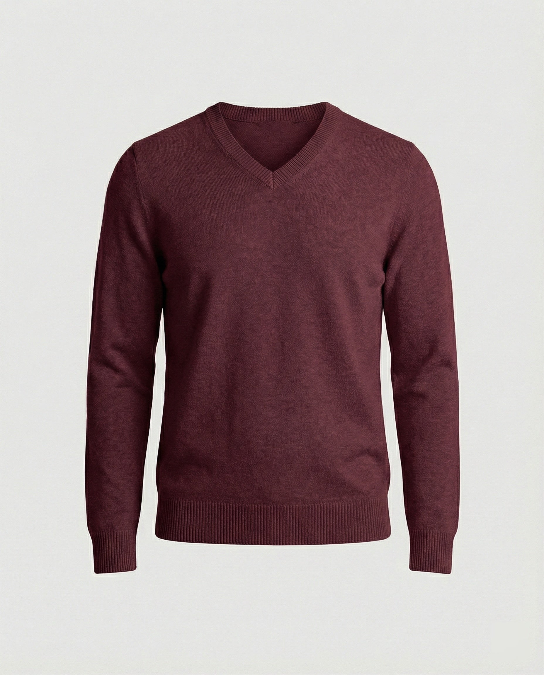 Elian V-Neck Knit — Light Gray