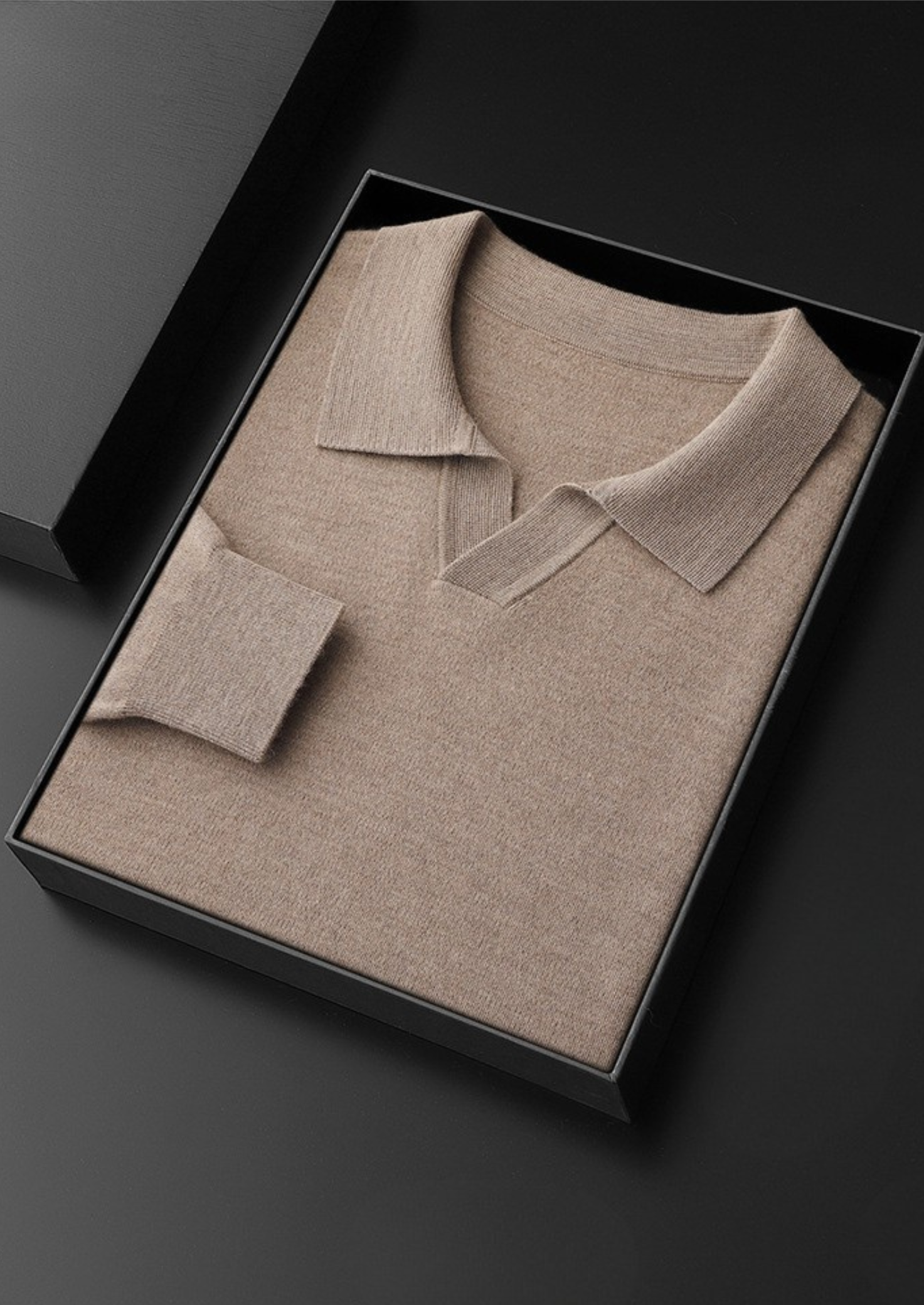 Polo en cachemire premium sans boutons
