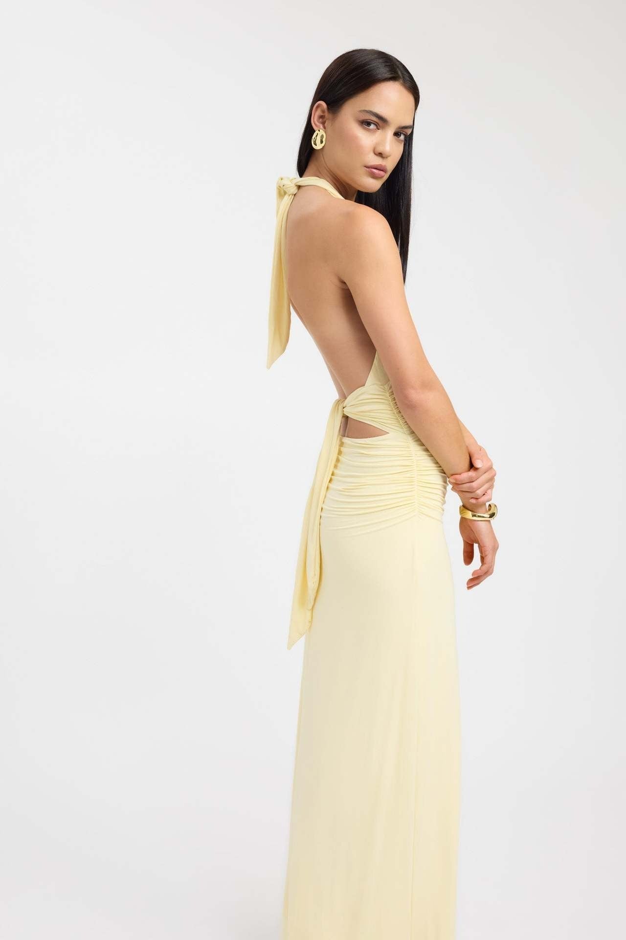 CARMEN | Robe Maxi avec Taille Froncée