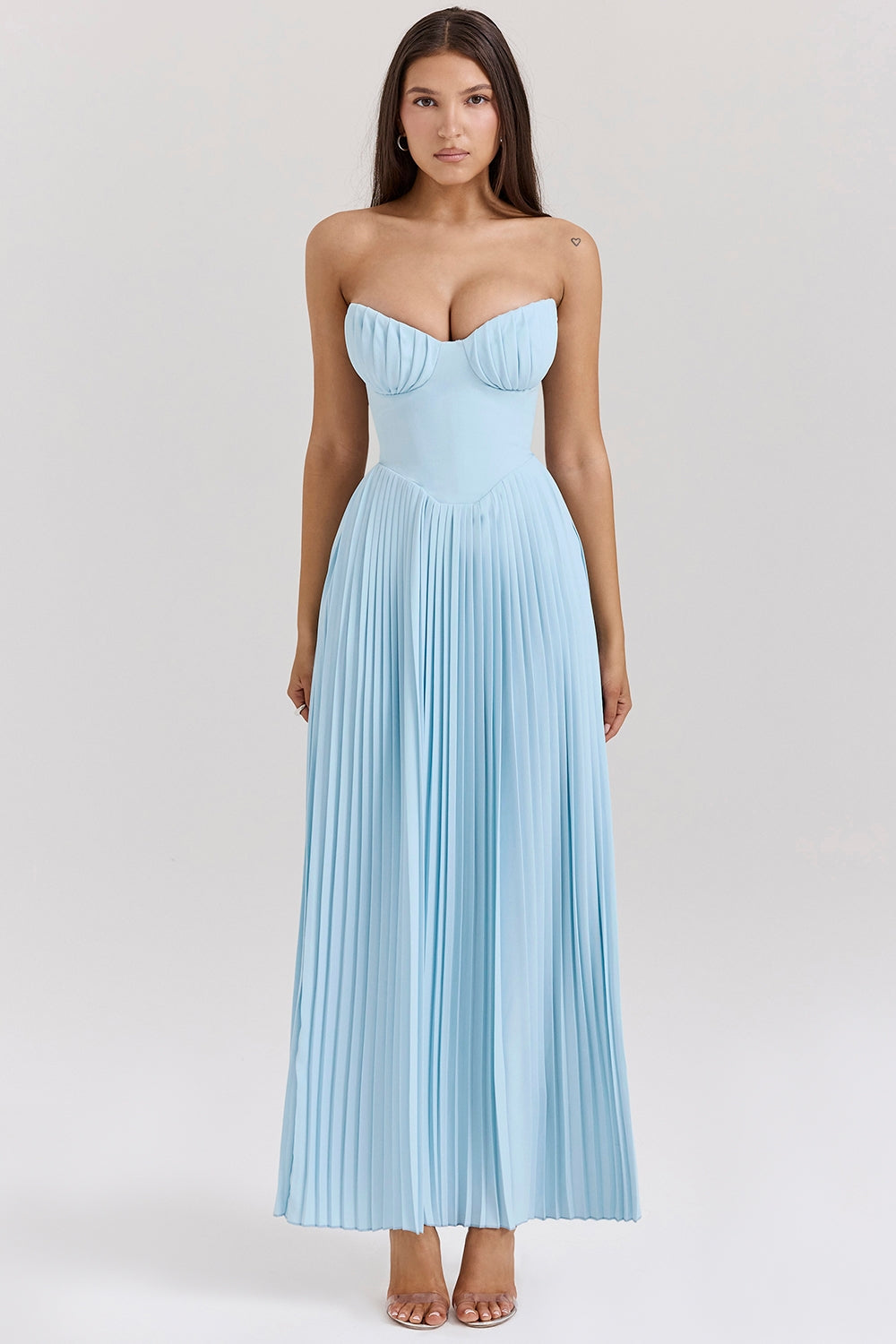 MARCELLA | Robe Longue avec Drapé Léger