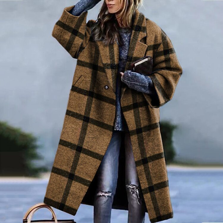 The Astrid Oversized Wool Overcoat — Multitone