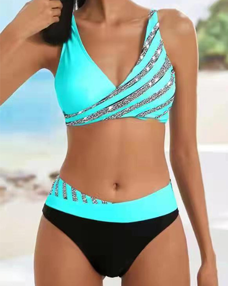 Mona - Bikini Imprimé Tons Chauds