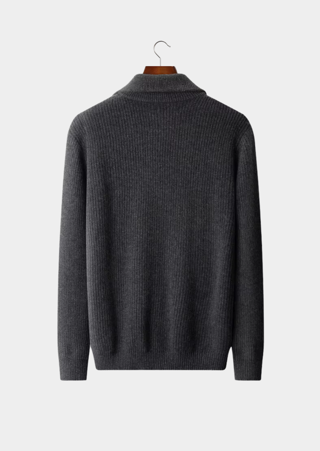 Cardigan col cheminée double zip en laine mérinos extra-fine pure