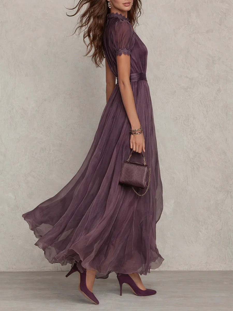 Robe Longue Flavia en Tissu Luxueux – Élégance Incomparable chez Maison Claire et Sylvie