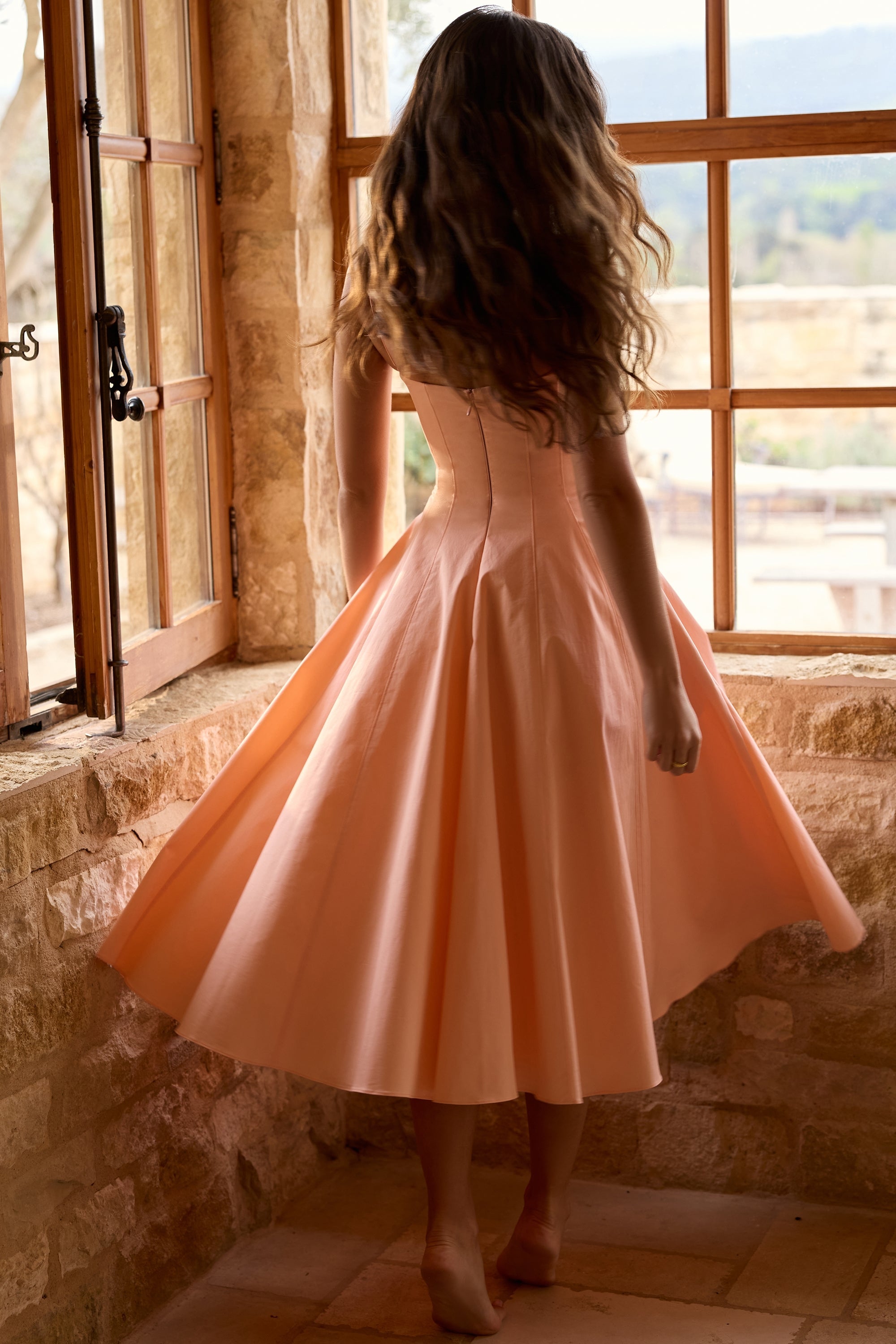 JASMYN | Robe Midi Drapée