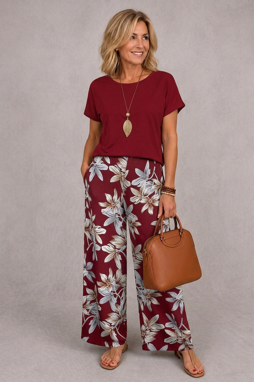 Rosie | Ensemble deux pièces floral sophistiqué