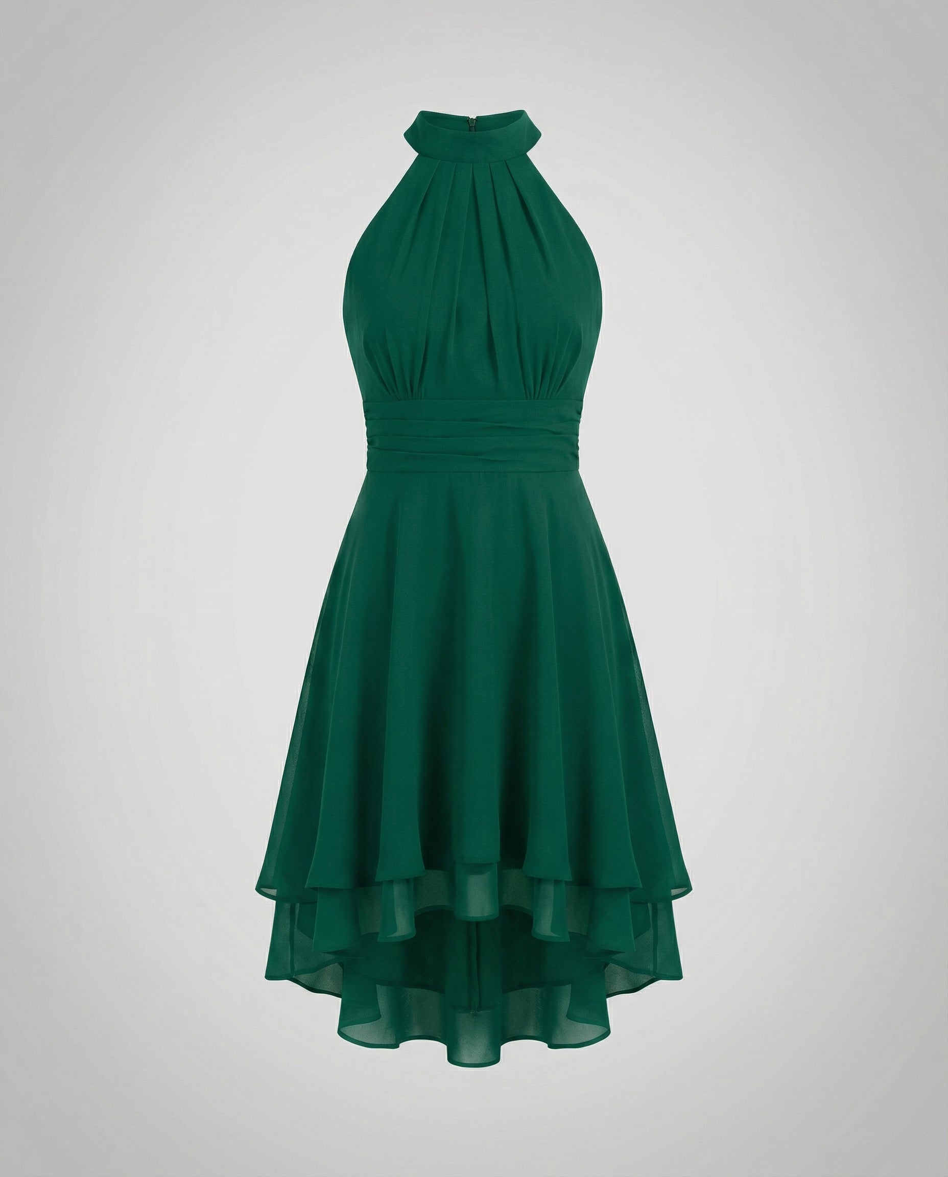 Isla Ruffle Dress — Midnight