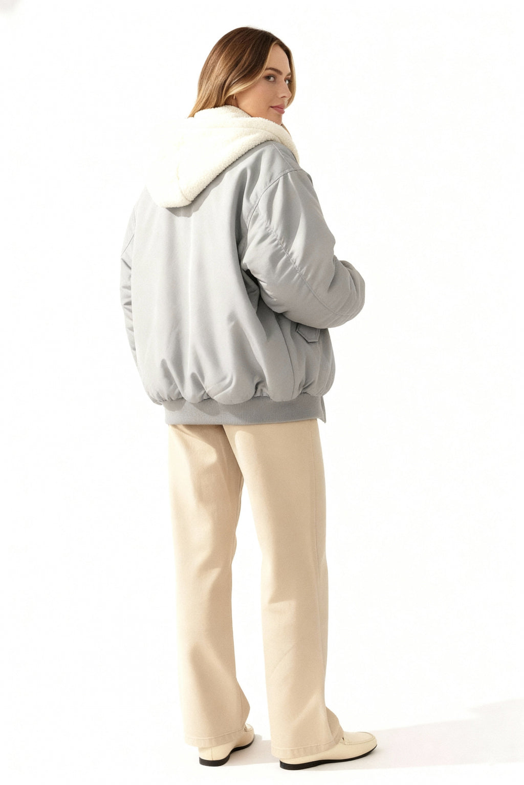 The Liora Cocoon — Ash Oversized Puffer