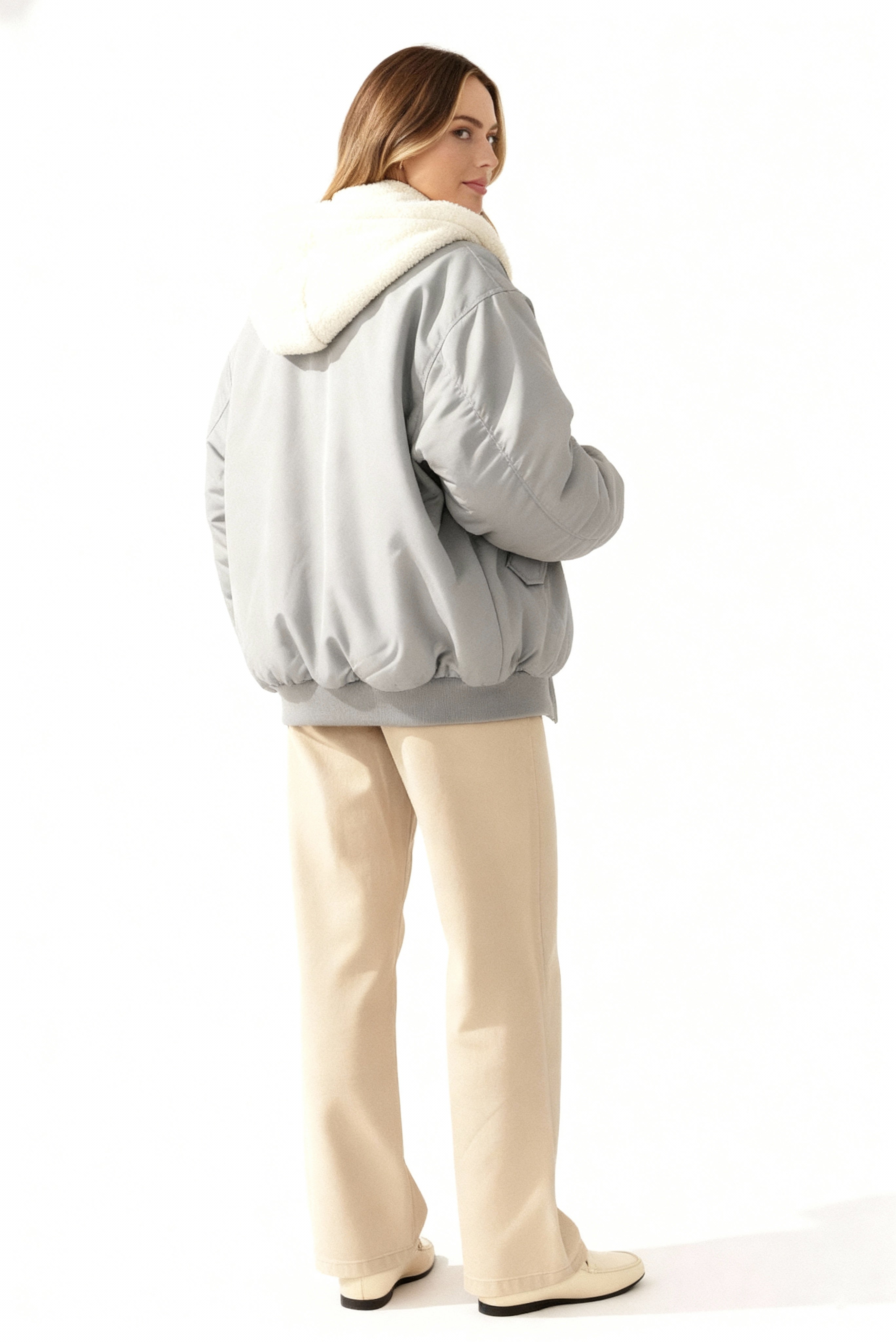 The Liora Cocoon — Ash Oversized Puffer