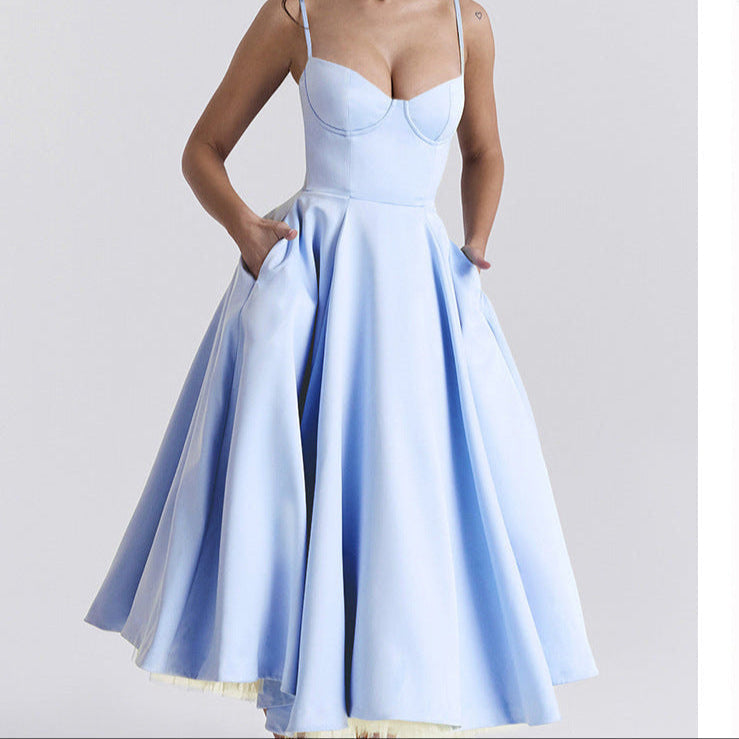 YLIANA | Robe mi-longue d'été au style romantique