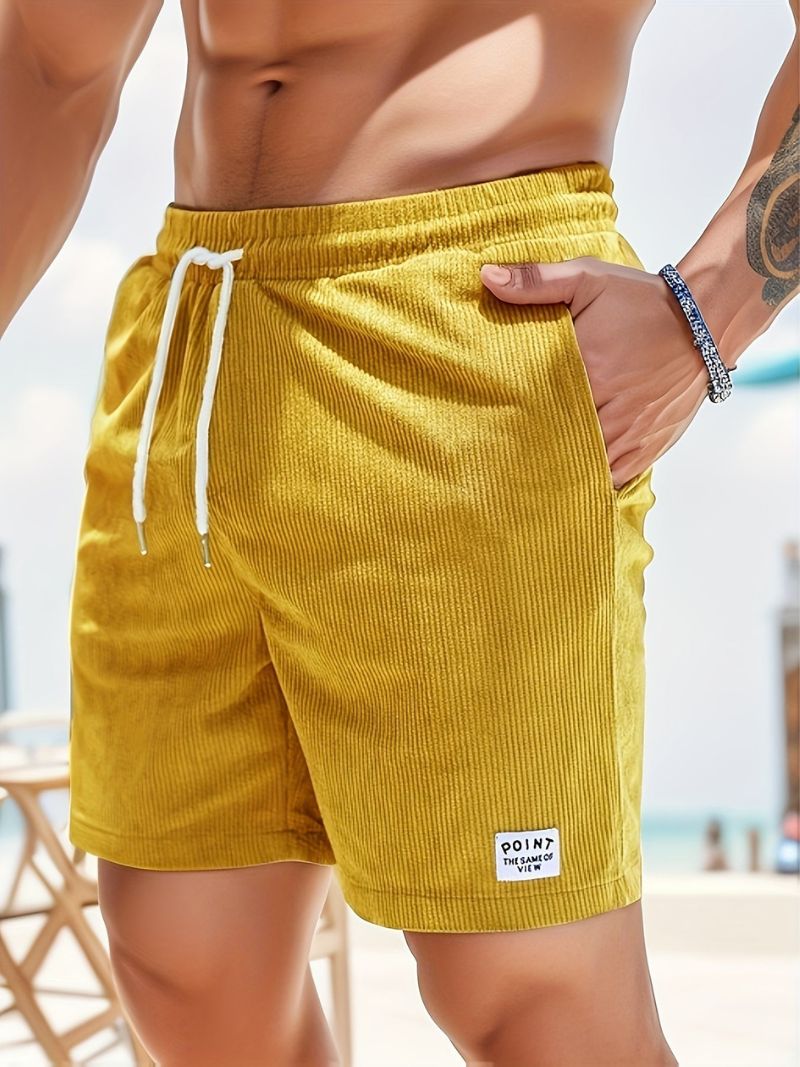 The Cael Cord — Moss Ribbed Shorts