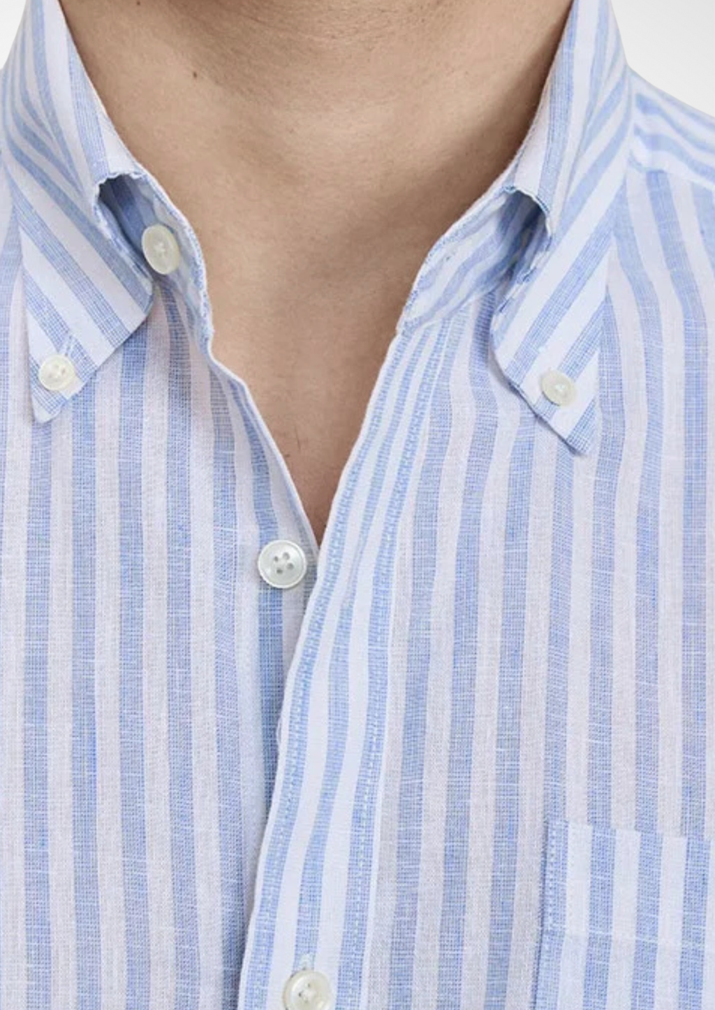 CHEMISE RAYÉE CÔTIÈRE PORTOFINO - Bleu Clair