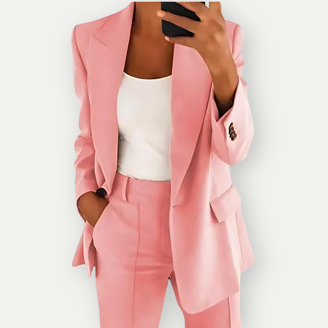 The Leyla Suit — Toasted Almond Wool-Blend