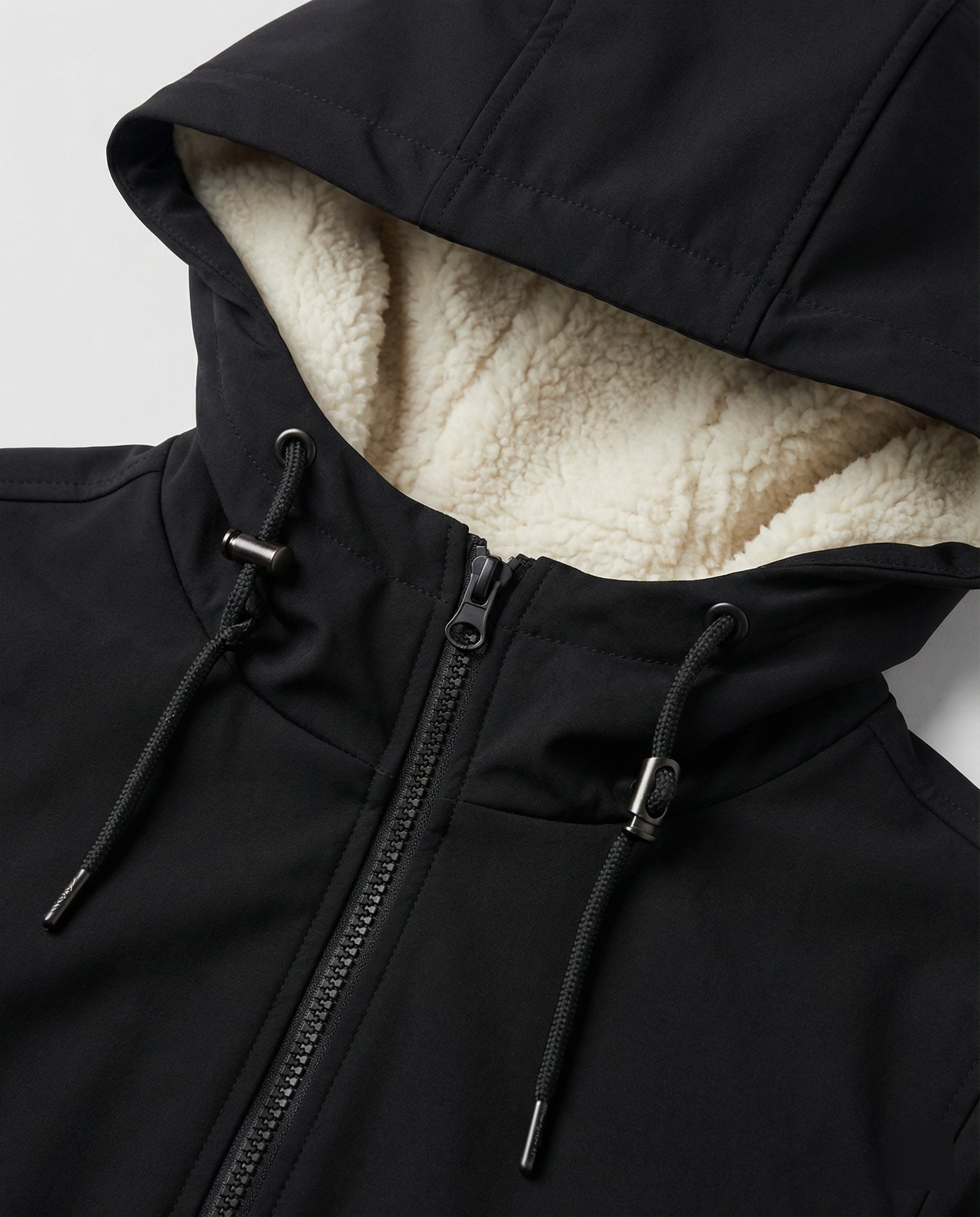 The Elara Parka — Onyx Fleece Lined