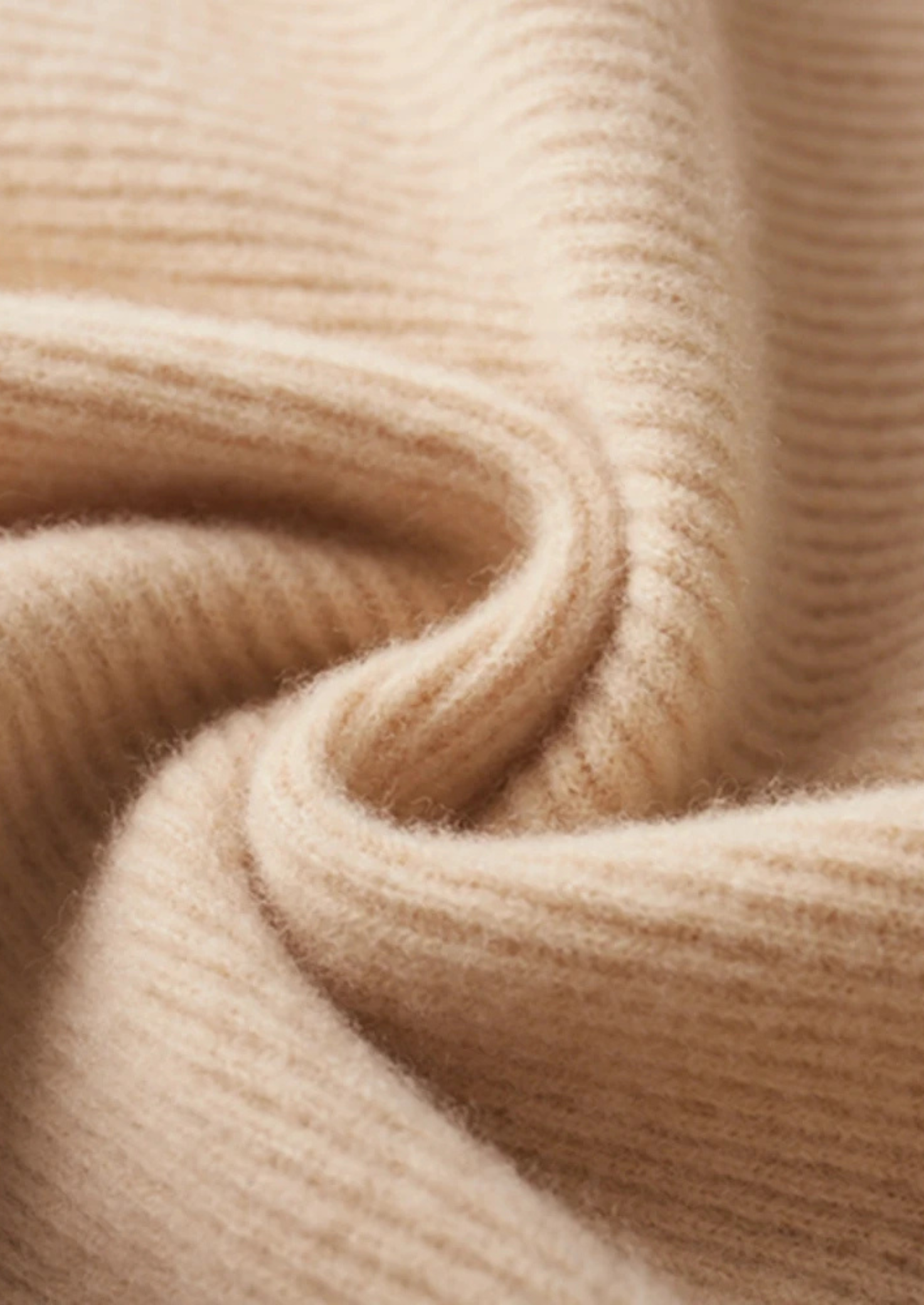Cardigan zippé à côtes en mérinos extra-fin pure laine vierge