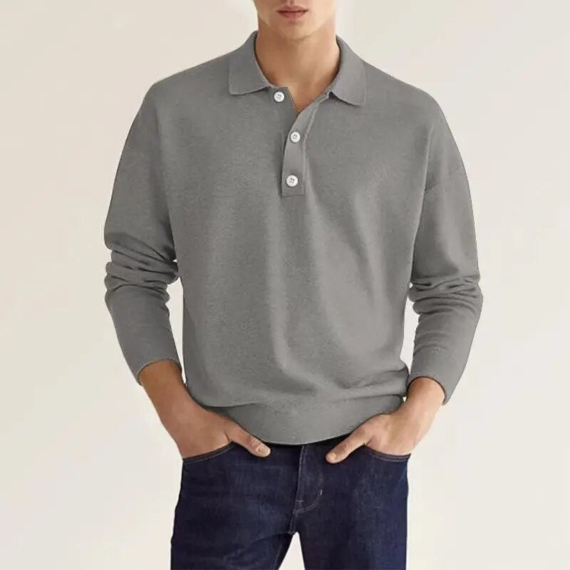 The Cael Polo — Handknit Long Sleeve
