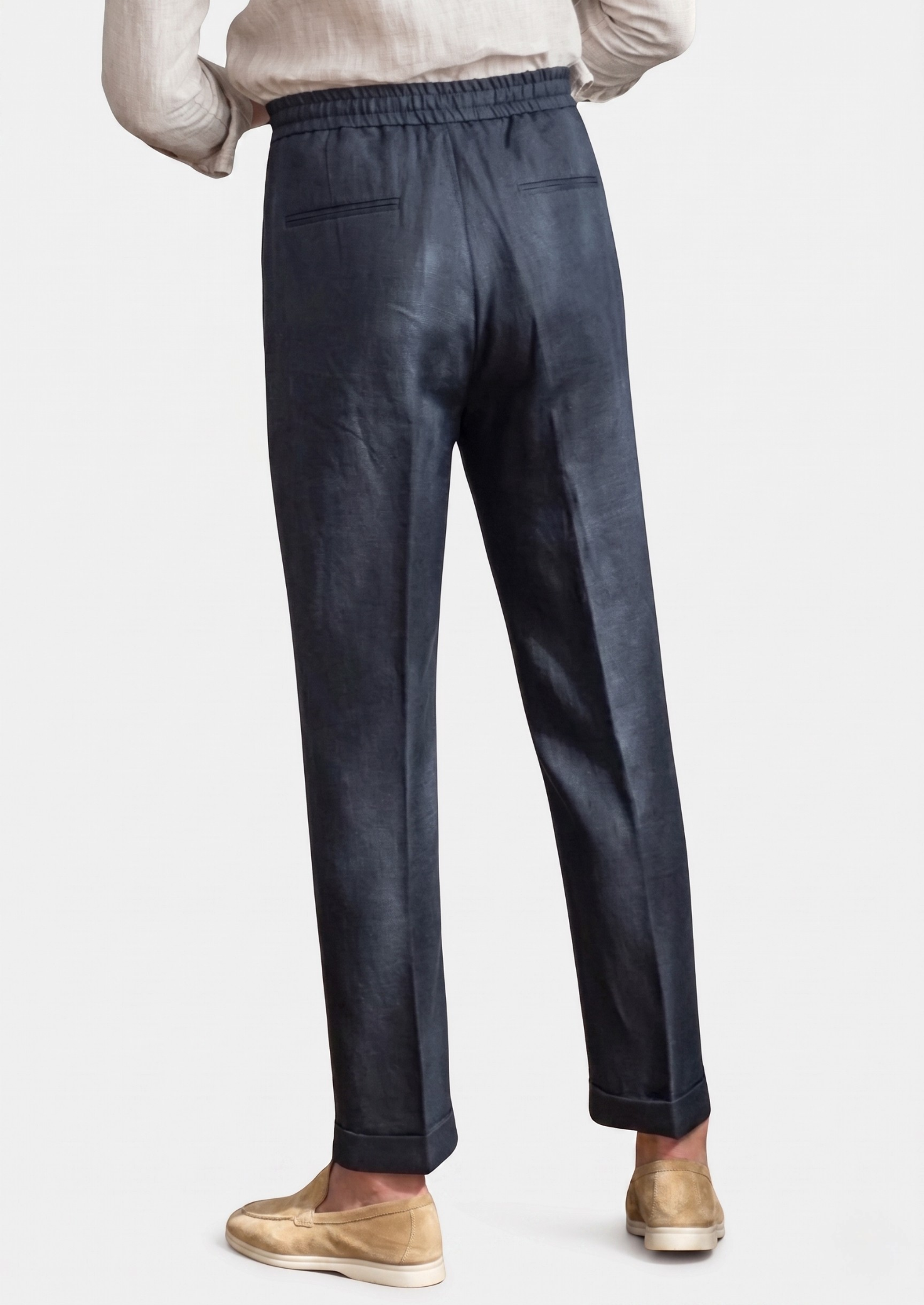 PANTALON À CORDON CÔTIER - Bleu Marine