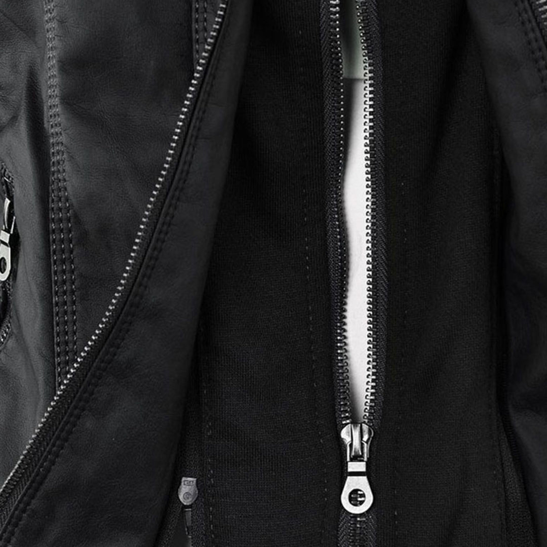 The Kaia — Weatherproof PU Hooded Jacket in Khaki