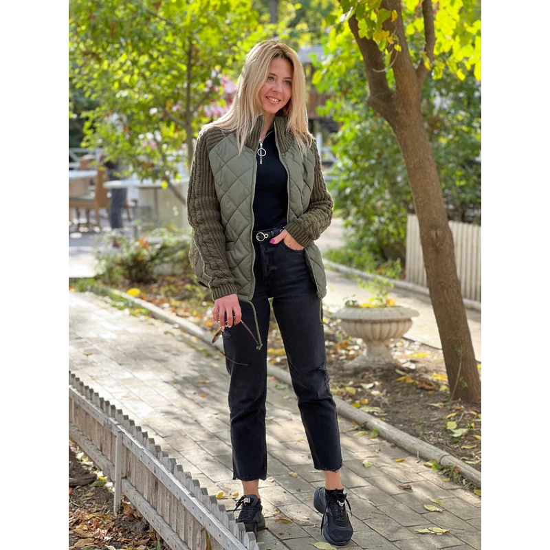 The Tova — Quilted Knit Hybrid Jacket