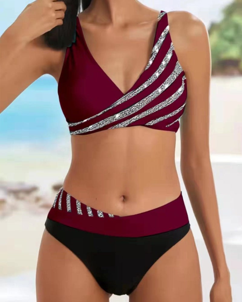 Mona - Bikini Imprimé Tons Chauds