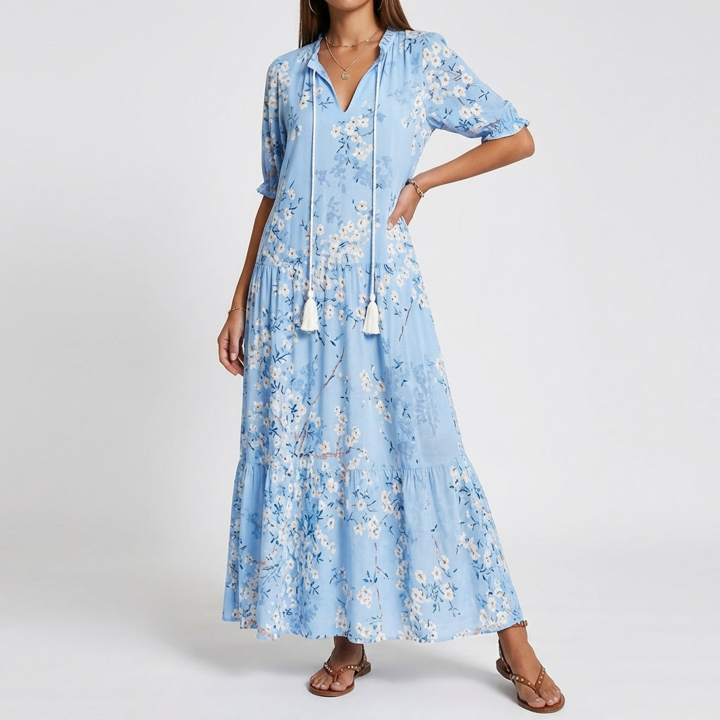 ARIA | Robe bohémienne avec dissimulation du ventre
