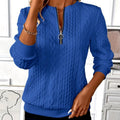 Willow | Pull zippé en maille torsadée intemporelle