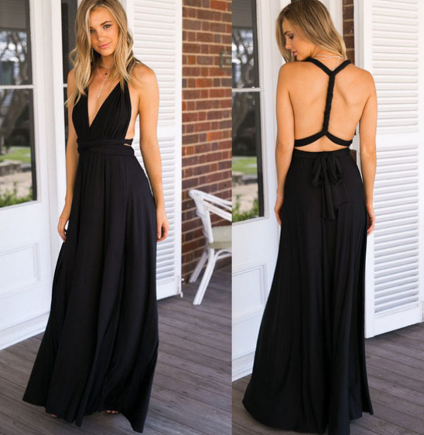 The Liora — Multiway Wrap Maxi Dress