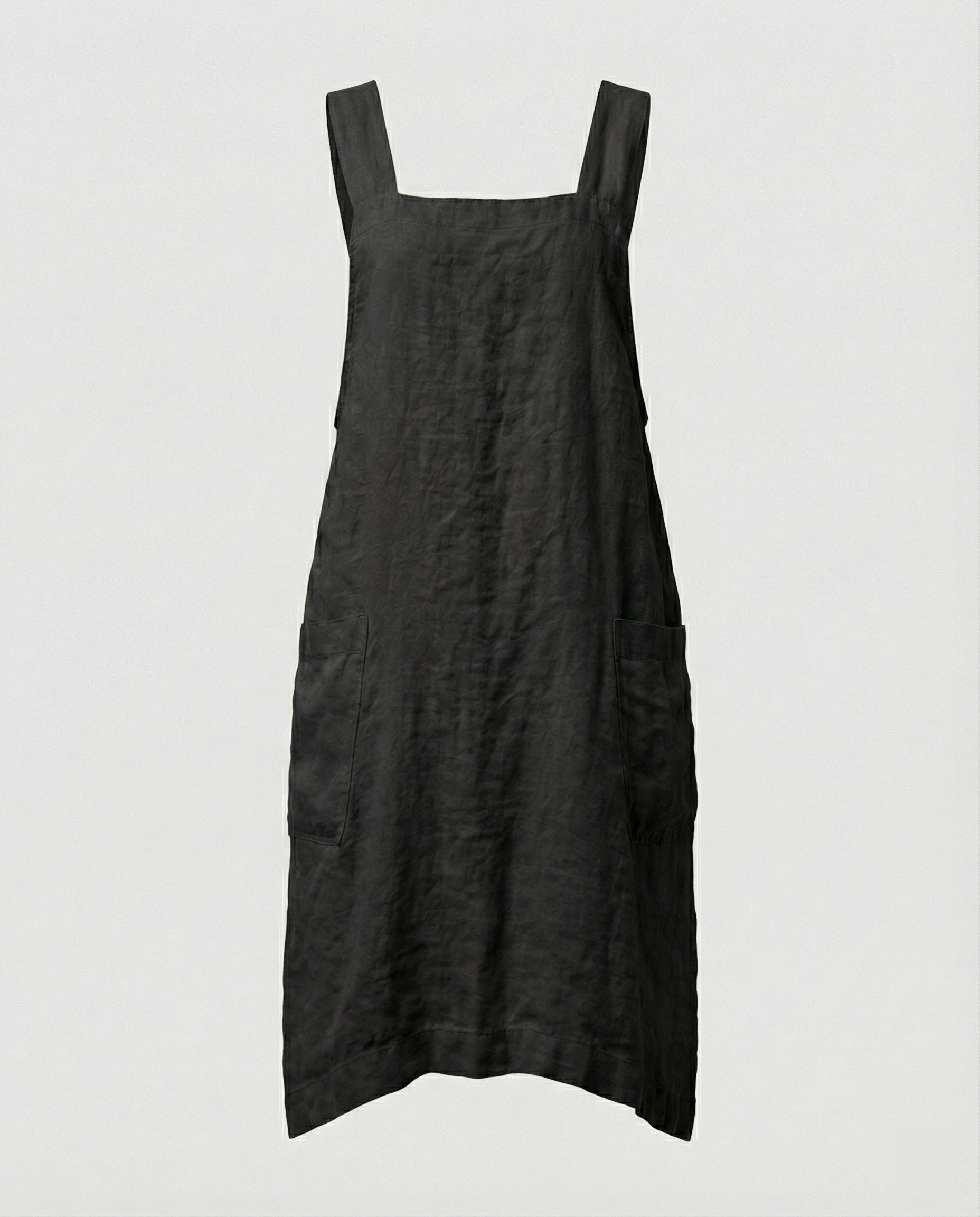 The Liora Pinafore — Slate Cotton