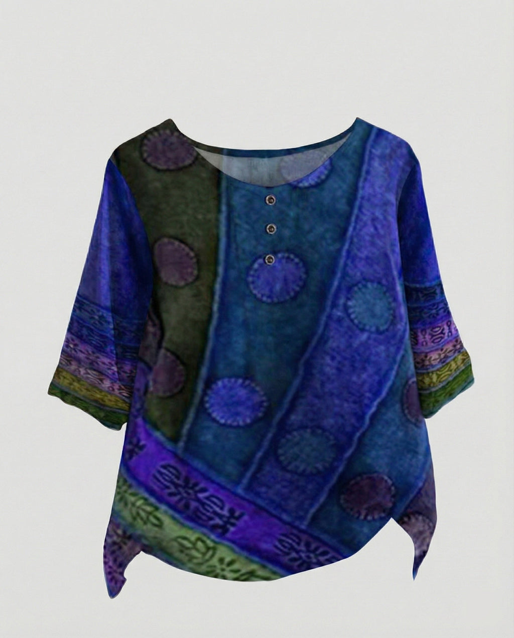 The Kaia Tunic — Evergreen Patchwork