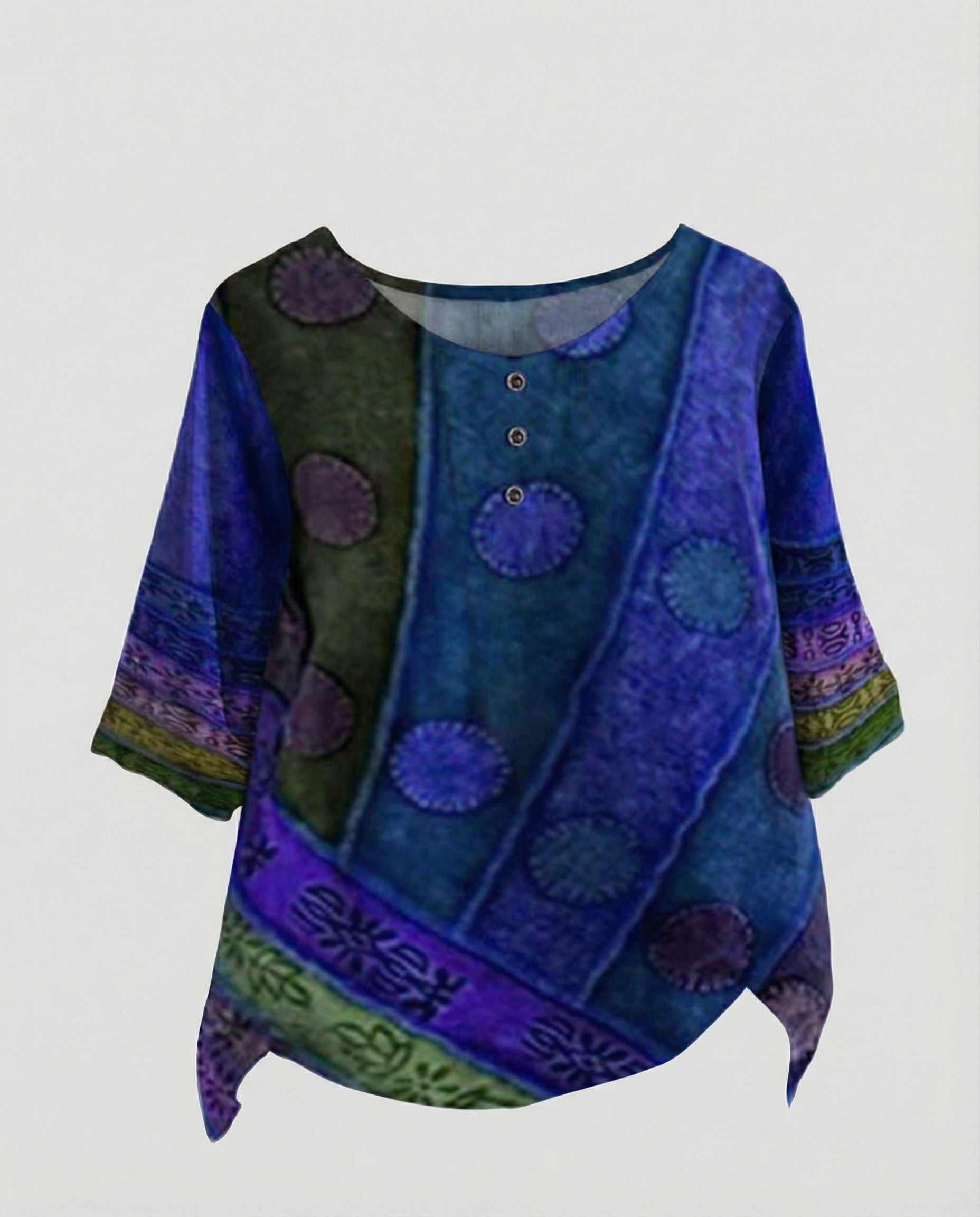 The Kaia Tunic — Evergreen Patchwork